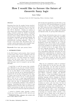 How I would like to foresee the future of theoretic