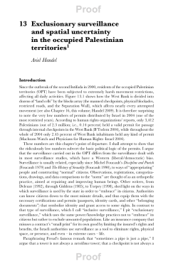 Exclusionary surveillance and spatial uncertainty in the occupied