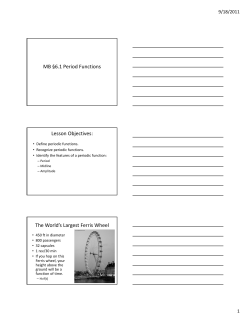 MB &sect;6.1 Period Functions Lesson Objectives: The World`s Largest