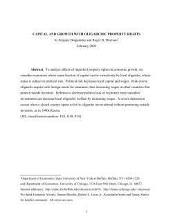 Capital and Growth with Oligarchic Property Rights