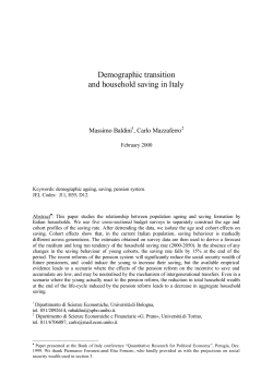 Demographic transition and household saving in Italy