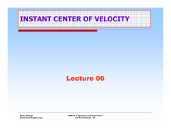 INSTANT CENTER OF VELOCITY - Engineering