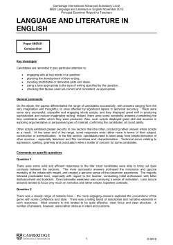 language and literature in english