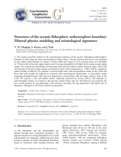 Structures of the oceanic lithosphereasthenosphere boundary