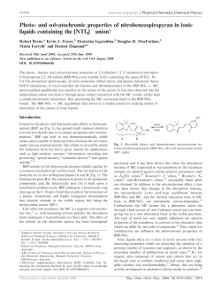 Photo- and solvatochromic properties of nitrobenzospiropyran in