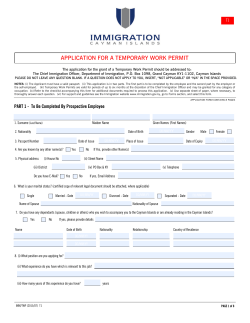 application for a temporary work permit