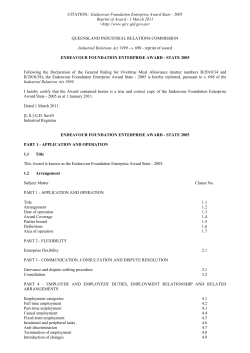 endeavour foundation enterprise award - state 2005