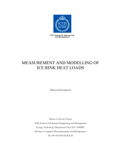 measurement and modelling of ice rink heat loads