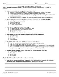 Copyright, USHistoryTeachers.com All Rights Reserved. Name