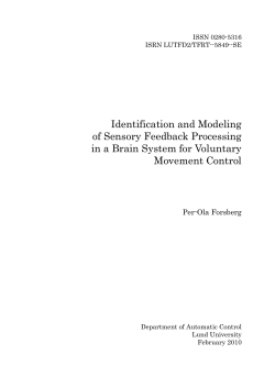 Identification and Modeling of Sensory Feedback Processing in a