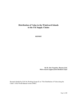 Distribution of Value in the Windward Island