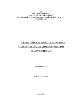 a narratological approach to laurence sterne`s `the life and opinions