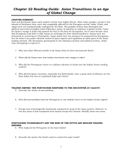 Chapter 22 Reading Guide: Asian Transitions in an Age of Global