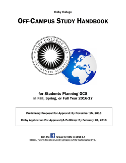 OCS Handbook - Colby College