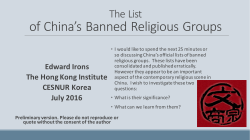 of China`s Banned Religious Groups