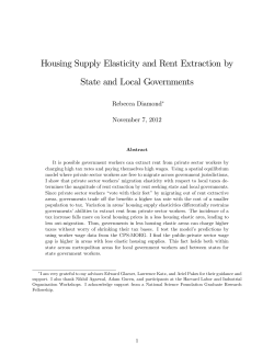 Housing Supply Elasticity and Rent Extraction by State and Local