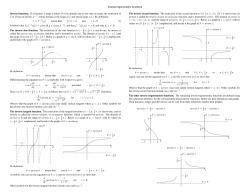 Inverse trigonometric functions Inverse functions. If a function f maps