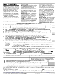 2016 Form W-4 - MRCI WorkSource