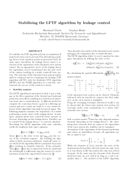 Stabilizing the LFTF algorithm by leakage control