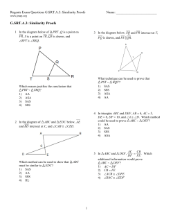 G.SRT.A.3: Similarity Proofs