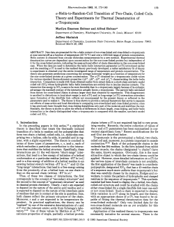 a-Helix-to-Random-Coil Transition of Two-Chain