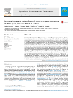 Incorporating organic matter alters soil