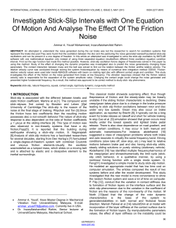 Investigate Stick-Slip Intervals with One Equation Of Motion And