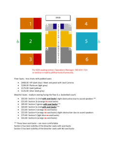Floor Seats: nice chairs with padded seats &bull; $400.00 VIP (dark blue