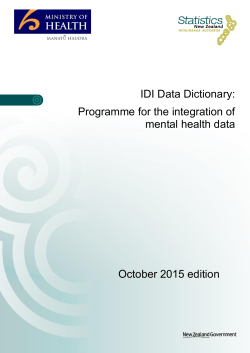 IDI Data Dictionary - Statistics New Zealand