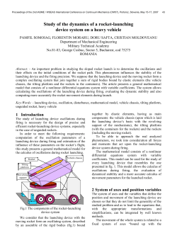 Study of the dynamics of a rocket-launching device system on a