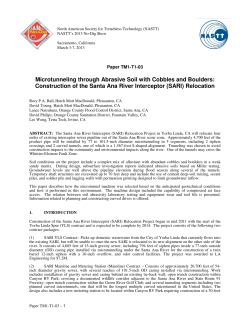 Microtunneling through Abrasive Construction of the Santa Ana R