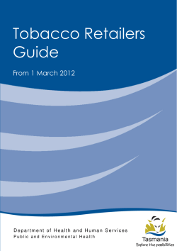 Tobacco Retailer Guide - Department of Health and Human