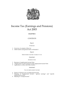 Income Tax (Earnings and Pensions) Act 2003