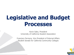 Legislative and Budget Processes