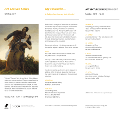 My Favourite&hellip; Art Lecture Series