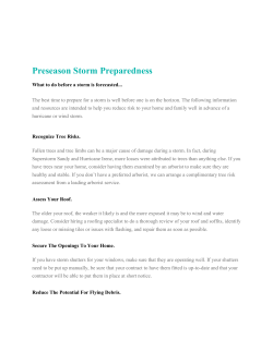 Preseason Storm Preparedness