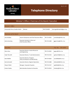 Department Directory for WebPage