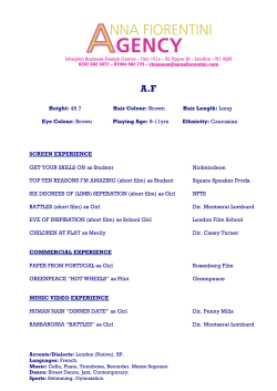 Height: 4ft 7 Hair Colour: Brown Hair Length: Long Eye Colour