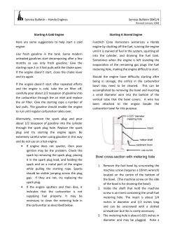 Service Bulletin – Honda Engines Starting A Cold Engine Here are