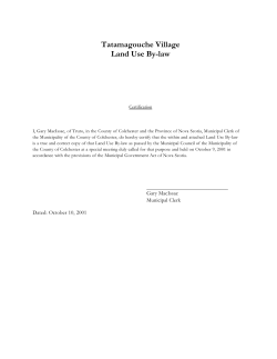 Village of Tatamagouche - Land Use By-law