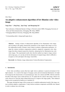 An adaptive enhancement algorithm of low illumine color