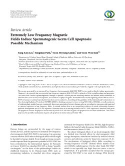 Extremely Low Frequency Magnetic Fields Induce Spermatogenic