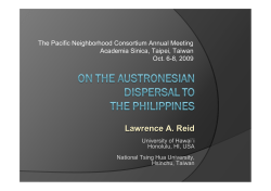 Malayo-Polynesian - Pacific Neighborhood Consortium