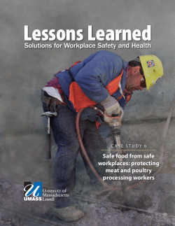 Solutions for Workplace Safety and Health