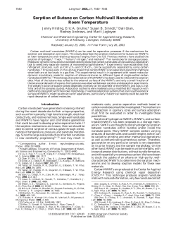 Sorption of Butane on Carbon Multiwall Nanotubes at Room