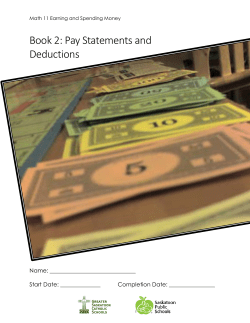 Pay Statements and Deductions