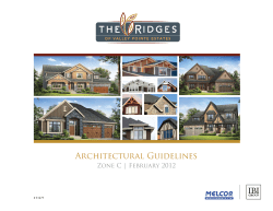 Architectural Guidelines - The Ridges of Valley Pointe Estates