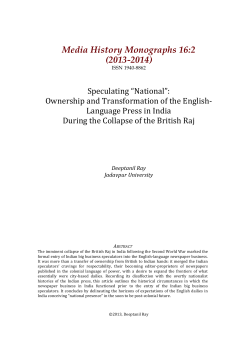 Speculating “National”: Ownership and Transformation of the