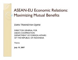 ASEAN-EU Economic Relations: Maximizing Mutual