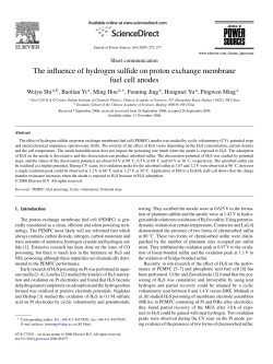 The influence of hydrogen sulfide on proton exchange membrane